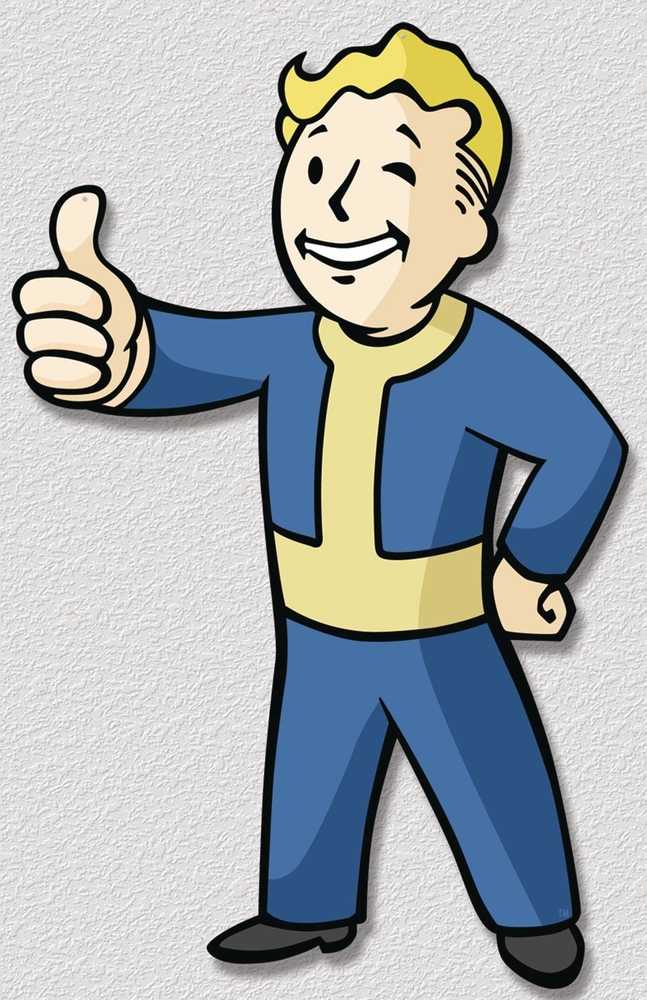 Fallout: Vault Boy Die-Cut 6x9 Metal Sign