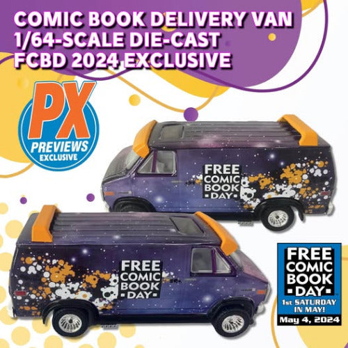 Free Comic Book Day - COMIC BOOK DELIVERY VAN 1/64 Scale Die-Cast