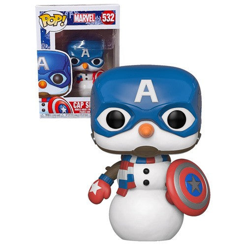 Pop! Marvel Holiday: CAPTAIN AMERICA (Snowman) Vinyl Figure